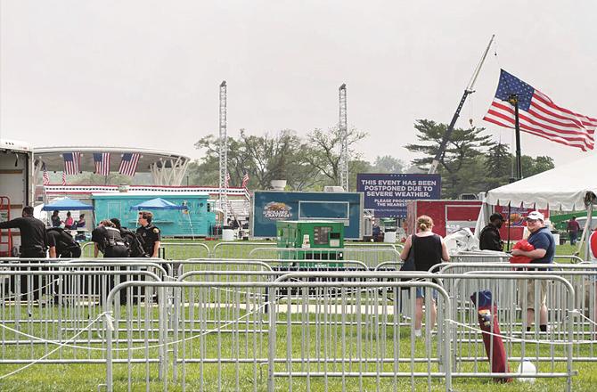 Donald Trump`s rally was going to be held at the same place.